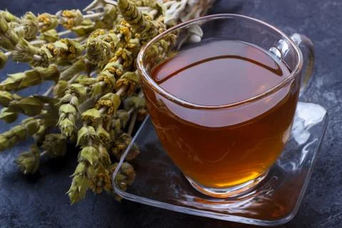 Mountain herbal tea Stock Photos