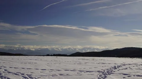 Mountain High Peaks Clouds Timelapse 4k Stock Footage 59769325
