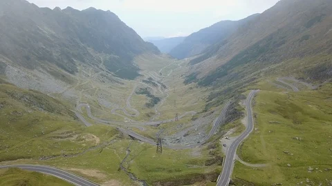 Mountain highway in the Carpathians Stock Footage 96827639
