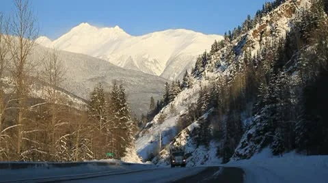 Mountain Highway Stock Footage