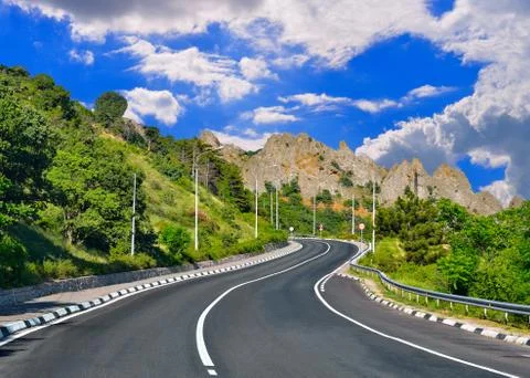 Mountain highway Stock Photos