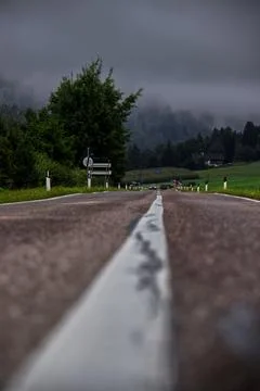 A mountain highway. Stock Photos
