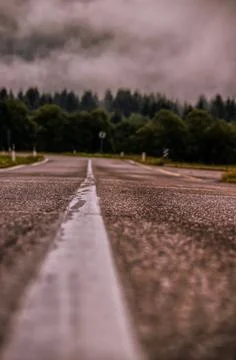 A mountain highway. Stock Photos
