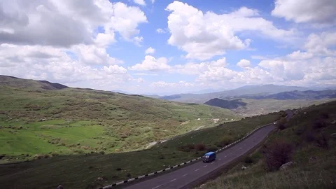 Mountain highway timelapse Stock Footage 78028980