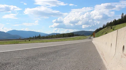 Mountain Highway Traffic and Cloud Time Lapse Stock-Footage 25270491
