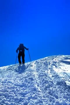 Mountain hiker Stock Photos