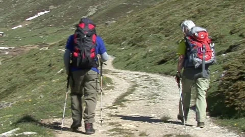 Mountain Hikers 1 Stock-Footage 482120
