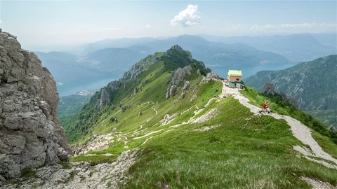 Mountain Hiking Stock Footage 98501385