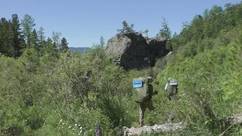 Mountain hiking Video stock 108048424