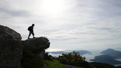 Mountain hiking. Stock Footage 164772519
