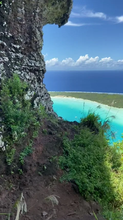 Mountain hiking in Maupiti Vídeo Stock 344308342
