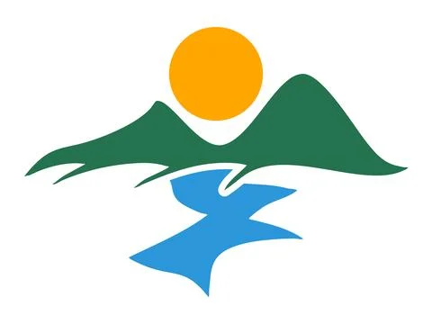 Mountain Hiking Symbol Icon Vector Design Stock Illustration