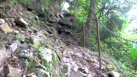 Mountain hiking trail. Stock Footage 344886636
