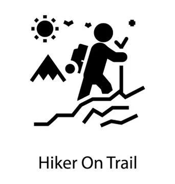 Mountain Hiking Vector Stock Illustration