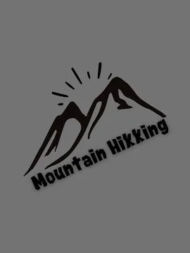 Mountain Hikking Stock Illustration