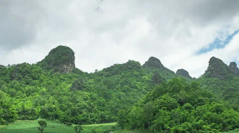Mountain Hill Time lapse pan right Stock Footage 39788779