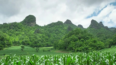 Mountain Hill Time lapse zoom in Stock Footage 39790219