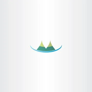 Mountain hills vector icon Stock Illustration