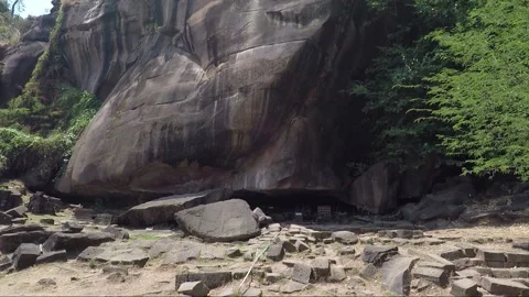 Mountain Holy Water Spring, Vat Phou Temple Complex, Champasak province, Laos Stock-Footage 155447546