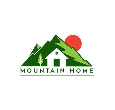 Mountain home logo, icon vector illustration Stock Illustration