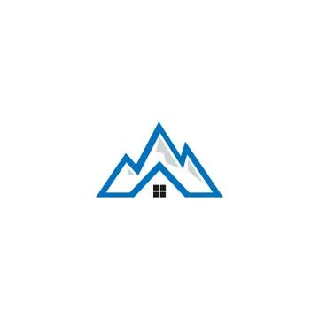 Mountain house logo icon vector template Stock Illustration