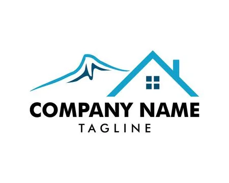 Mountain house logo icon vector template Stock Illustration