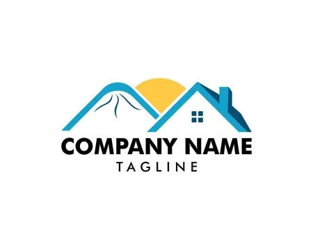 Mountain house logo icon vector template Stock Illustration