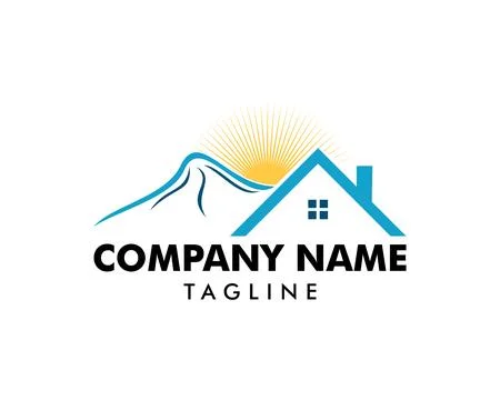 Mountain house logo icon vector template Stock Illustration