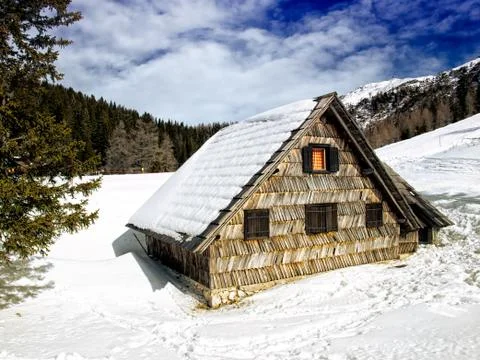 Mountain house Stock Photos