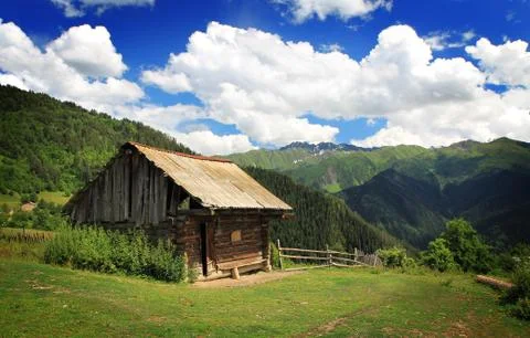 Mountain house Stock Photos