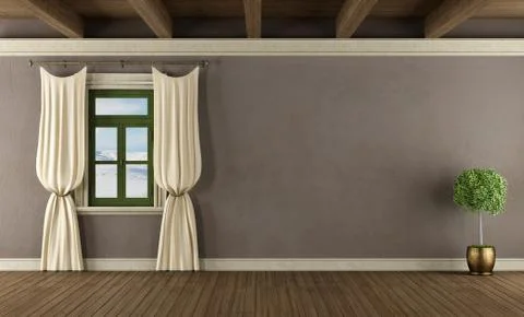 Mountain house in retro style Stock Illustration