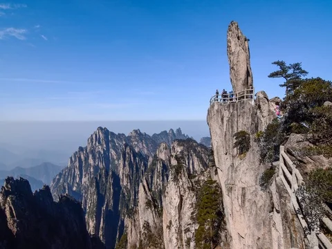 Mountain Huangshan, Anhui, China. Stock Footage
