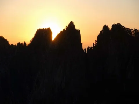 Mountain Huangshan, Anhui, China. Stock Footage