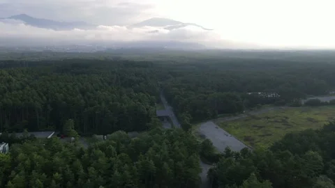Mountain With Huge Green Trees Drone Shot in Japan 스톡 동영상 161051199