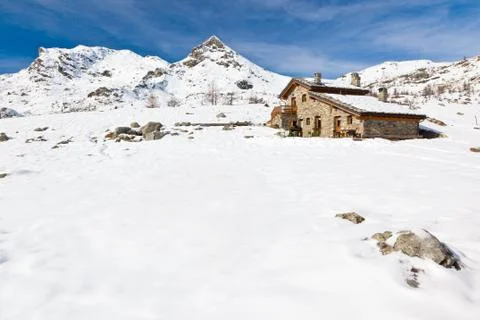 Mountain hut Stock Photos