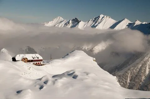 Mountain hut Stock Photos