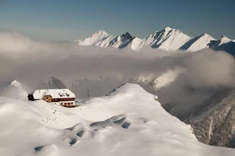 Mountain hut Stock Photos