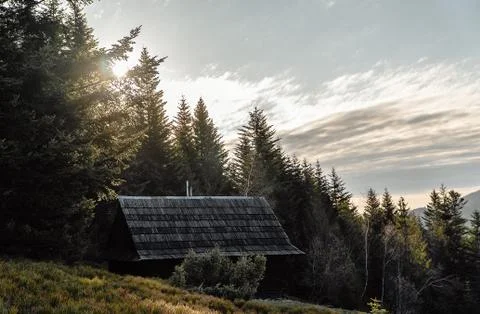 Mountain hut Stock Photos