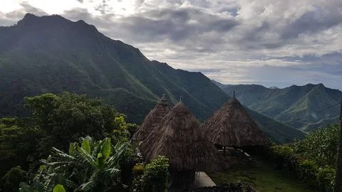 Mountain huts Stock Photos