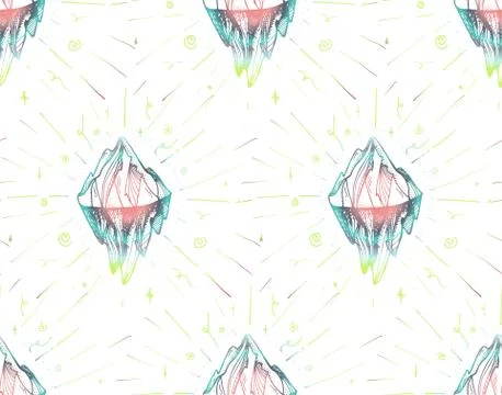 Mountain iceberg peak Stock Illustration