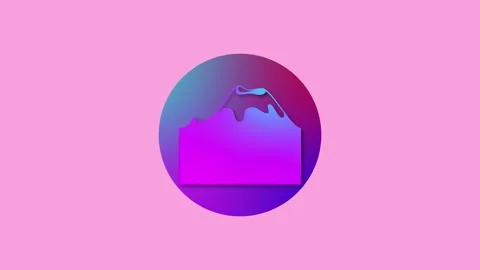 Mountain icon colorful simple shape circle animation 库存影片 279006575