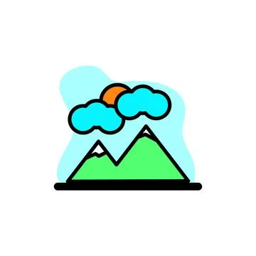 Mountain Icon Conceptual Icon Vector Design Illustration Stock Illustration