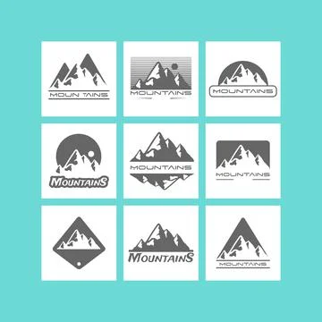 Mountain icon design template vector illustration 스톡 일러스트