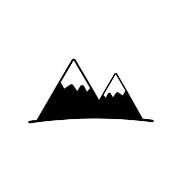 Mountain icon element of camping icon for mobile concept and web apps. Thin l Illustrazione stock