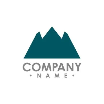 Mountain icon flat vector icon illustration. Mountain icon vector icon on whi Stock Illustration