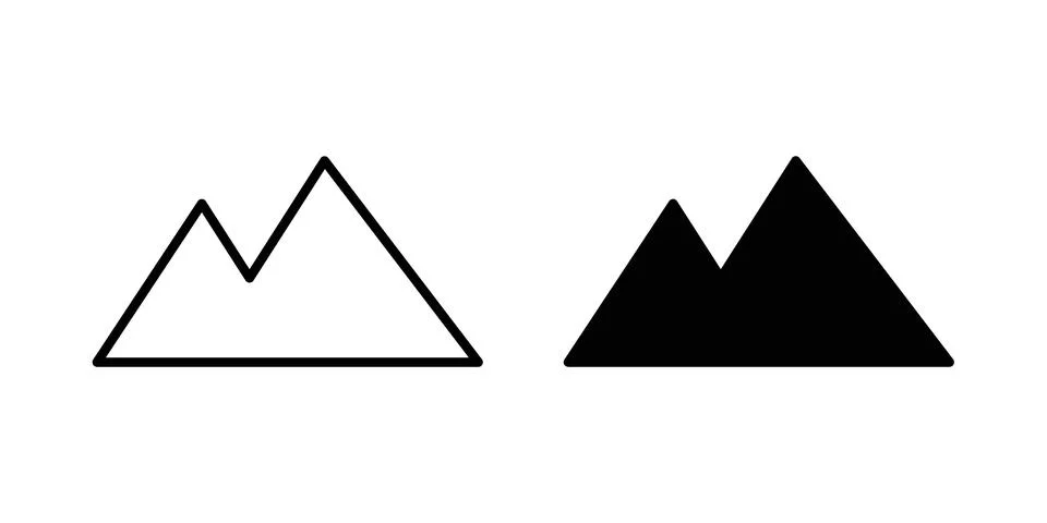 Mountain icon graphic element. web icon set Ilustração Stock