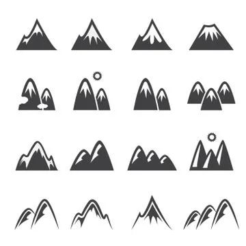 Mountain  icon Stock Illustration