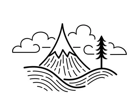 Mountain icon image. vector illustration. Illustrazione stock