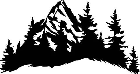 Mountain icon isolated on white background Stock Illustration