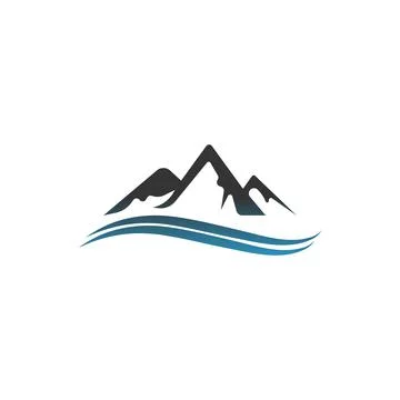 Mountain icon logo design vector illustration Stock Illustration